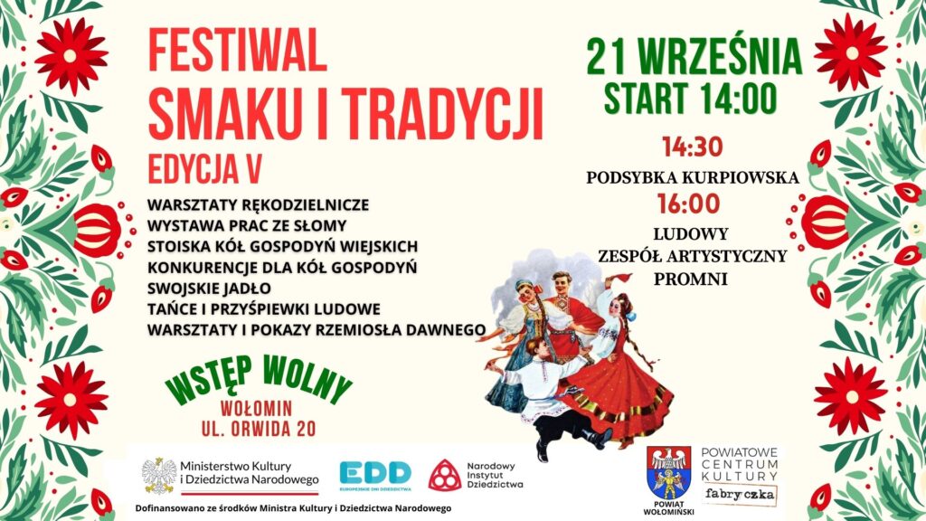 ZAPRASZAMY NA FESTIWAL SMAKU I TRADYCJI V EDYCJA